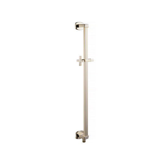 Flusso Faucets Serie 240 Shower Slide Bar With Integrated Wall Elbow in Polished Nickel