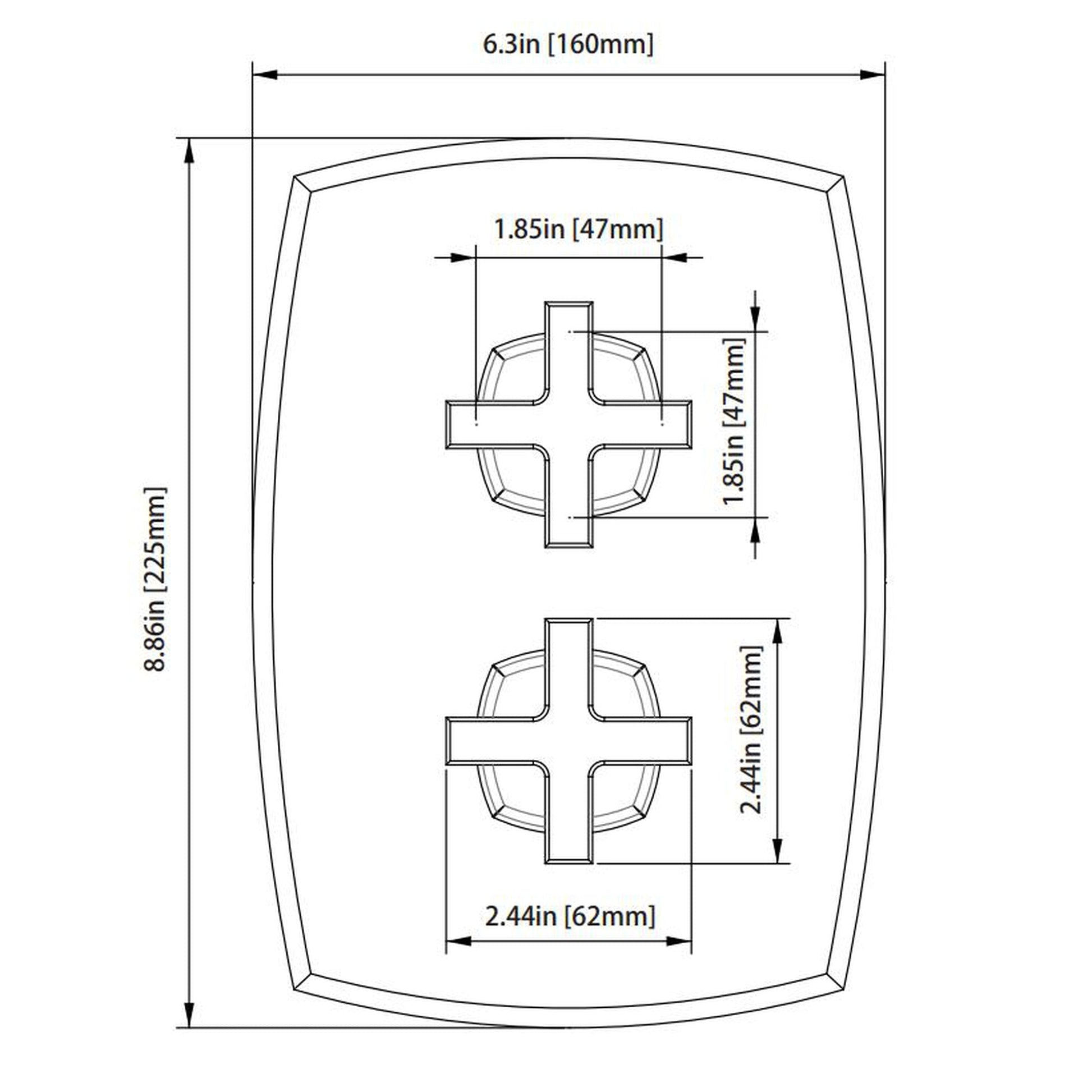 Flusso Faucets Serie 240 Single Output Matte Black Wall-Mounted Shower Set With Single Function Square Rain Shower Head With Shower Arm, Two-Handle Shower Trim and 1-Output Wall-Mounted Thermostatic Shower Valve With Integrated Volume Control