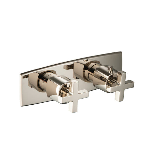 Flusso Faucets Serie 240 Single Output Trim for Thermostatic Valve in Polished Nickel