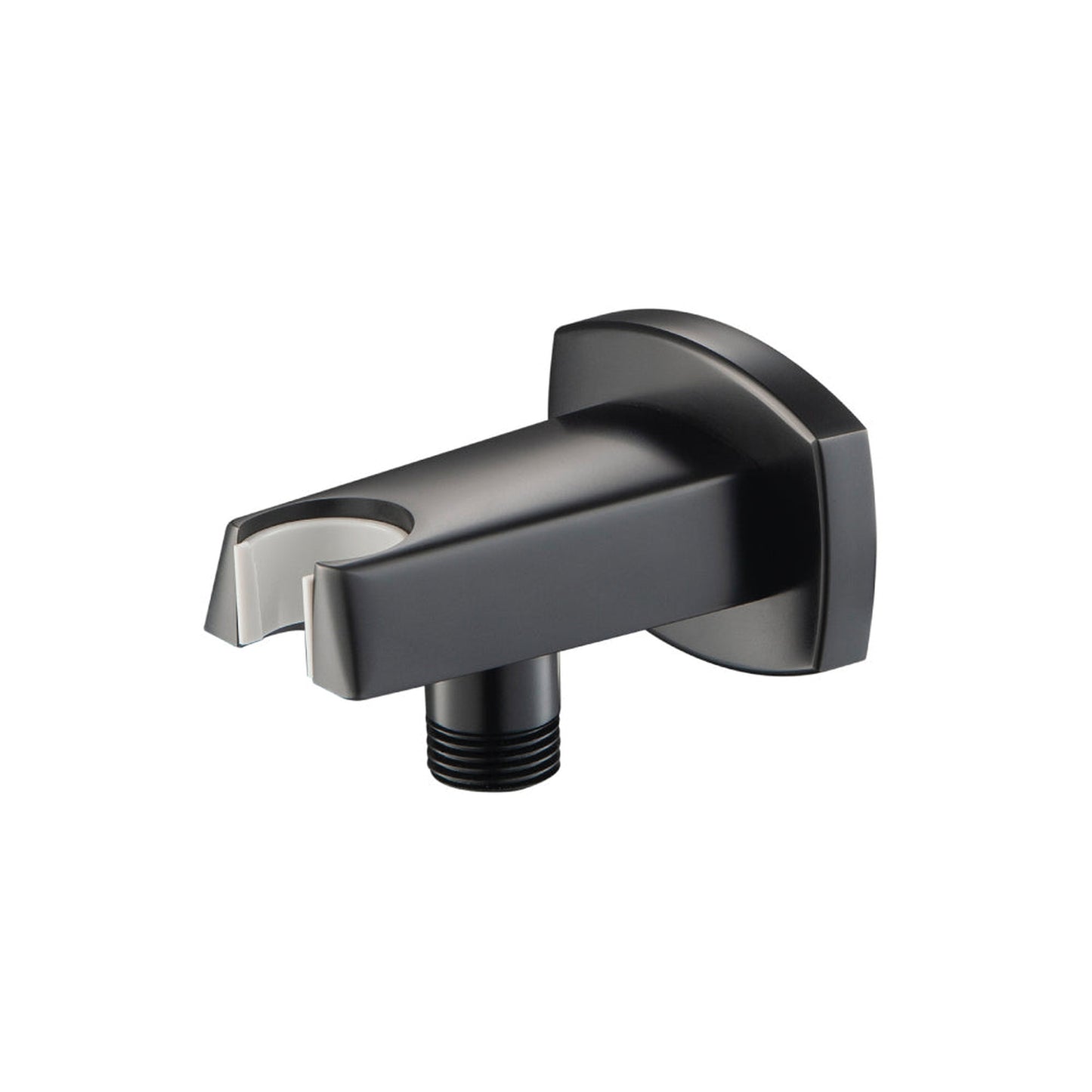 Flusso Faucets Serie 240 Wall Elbow With Combo Holder in Matte Black