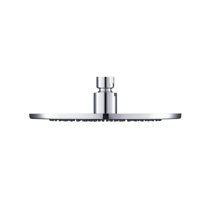 Flusso Faucets Serie 250 Single Output Chrome Wall-Mounted Shower Set With Single Function Round Rain Shower Head, Two-Handle Shower Trim and 1-Output Wall-Mounted Thermostatic Shower Valve With Integrated Volume Control