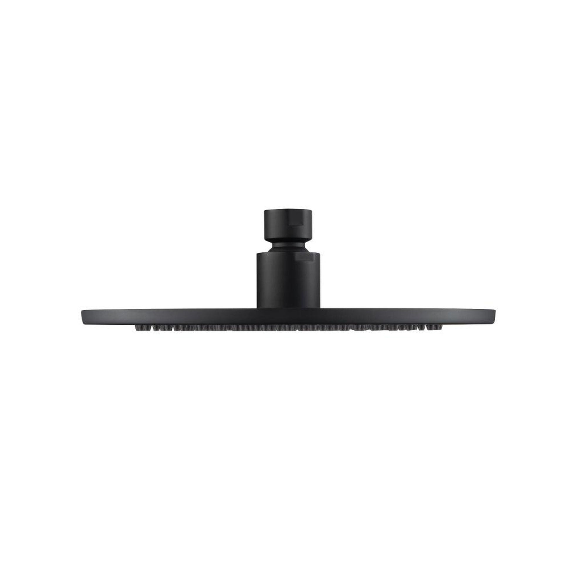 Flusso Faucets Serie 250 Single Output Matte Black Wall-Mounted Shower Set With Single Function Round Rain Shower Head, Two-Handle Shower Trim and 1-Output Wall-Mounted Thermostatic Shower Valve With Integrated Volume Control