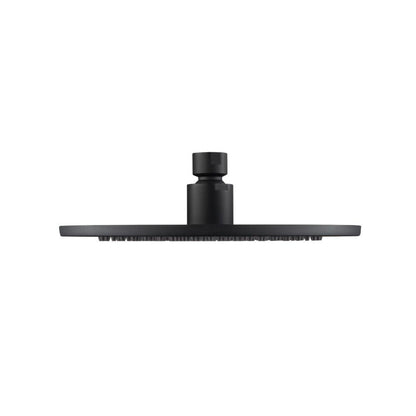 Flusso Faucets Serie 250 Single Output Matte Black Wall-Mounted Shower Set With Single Function Round Rain Shower Head, Two-Handle Shower Trim and 1-Output Wall-Mounted Thermostatic Shower Valve With Integrated Volume Control
