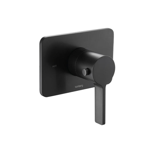 Flusso Faucets Serie 260 3/4" Single Output Thermostatic Valve With Trim in Matte Black
