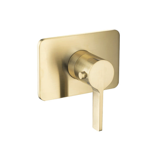 Flusso Faucets Serie 260 3/4" Single Output Thermostatic Valve With Trim in Satin Brass