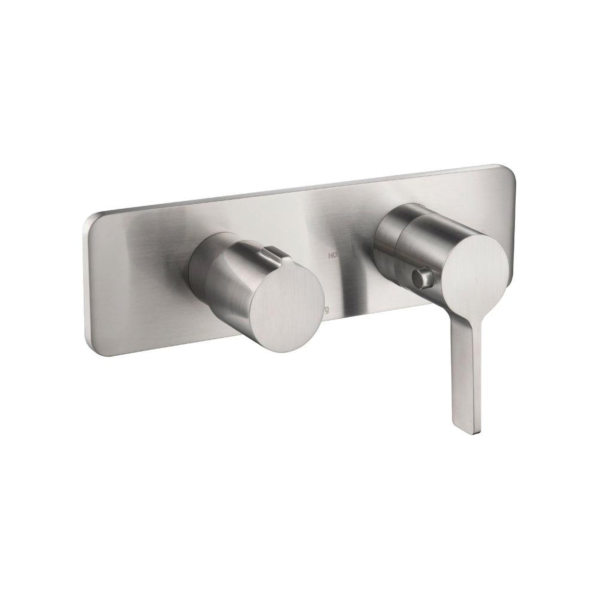 Flusso Faucets Serie 260 3/4" Three Output Horizontal Thermostatic Shower Valve and Trim in Brushed Nickel