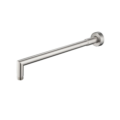 Flusso Faucets Serie 260 Single Output Brushed Nickel PVD Wall-Mounted Shower Set With Single Function Round Rain Shower Head, Two-Handle Shower Trim and 1-Output Horizontal / Vertical Thermostatic Valve With Integrated Volume Control