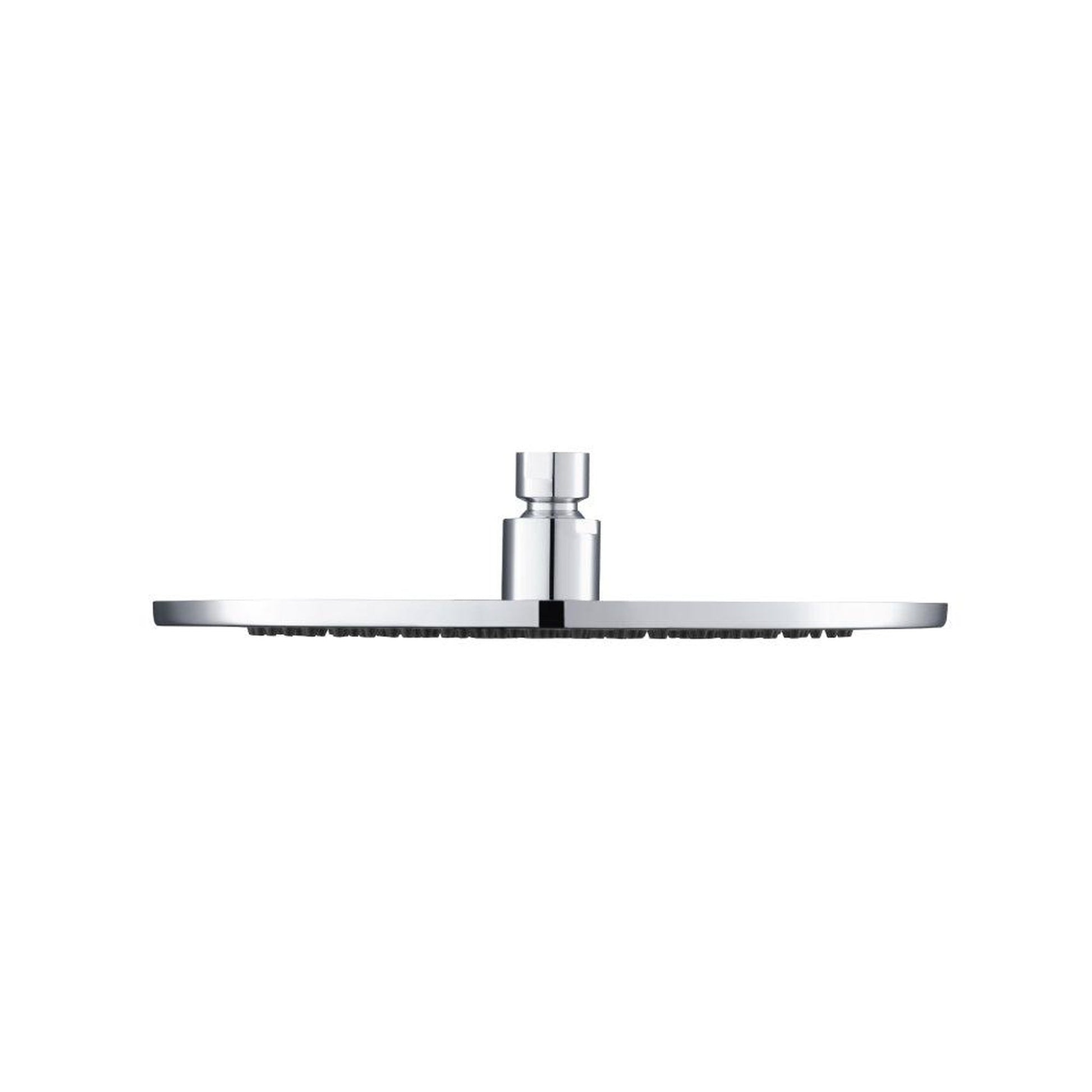 Flusso Faucets Serie 260 Single Output Chrome Wall-Mounted Shower Set With Single Function Round Rain Shower Head, Two-Handle Shower Trim and 1-Output Horizontal / Vertical Wall-Mounted Thermostatic Shower / Bathtub Valve With Integrated Volume Control