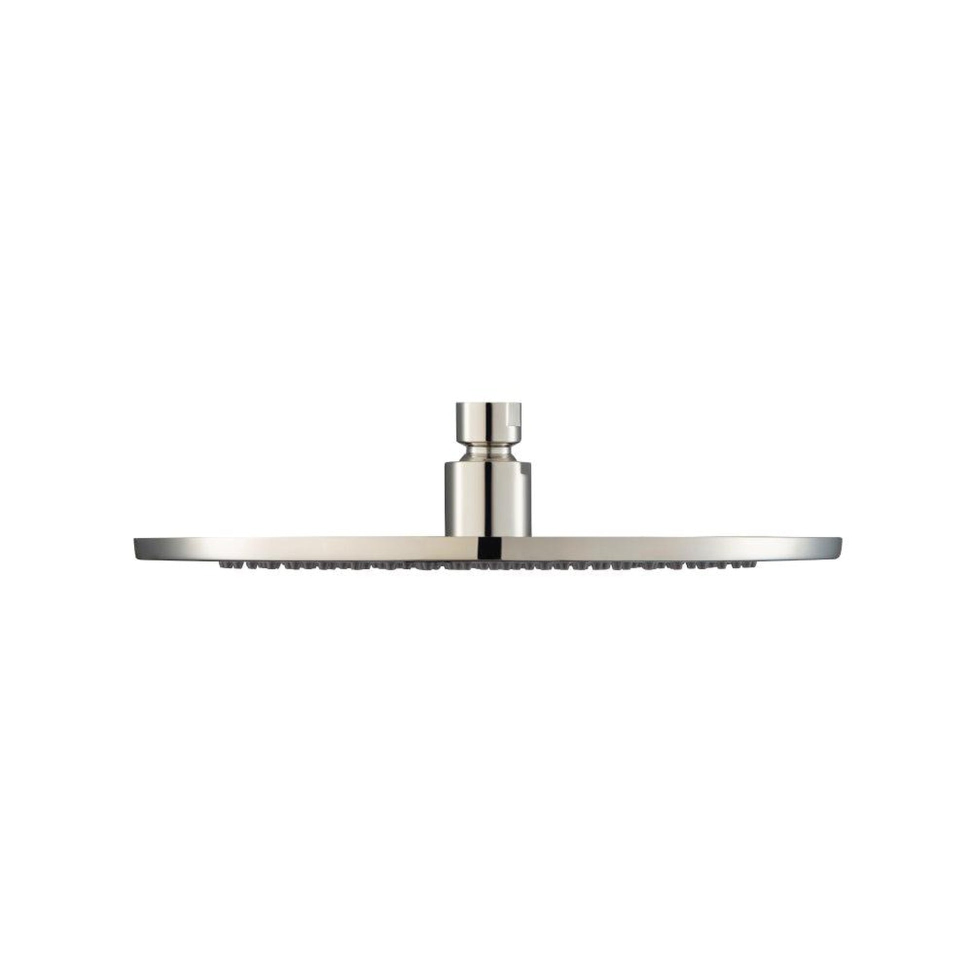 Flusso Faucets Serie 260 Single Output Polished Nickel PVD Wall-Mounted Shower Set With Single Function Round Rain Shower Head, Two-Handle Shower Trim and 1-Output Horizontal / Vertical Thermostatic Valve With Integrated Volume Control