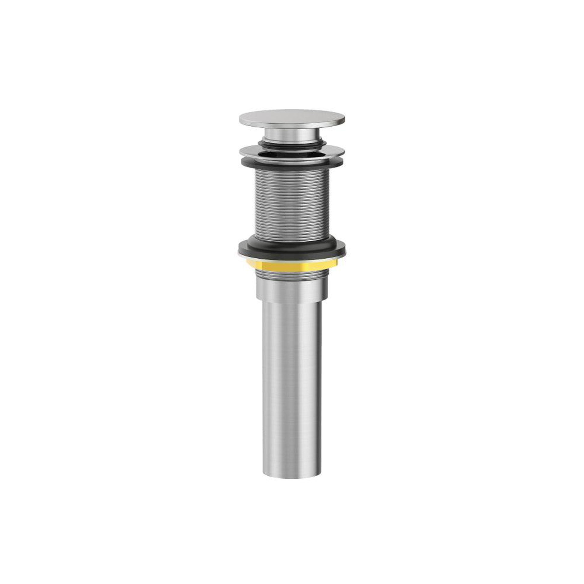 Flusso Faucets Universal Fixtures 1-1/4" Pop-up Drain Assembly Without Overflow in Brushed Nickel