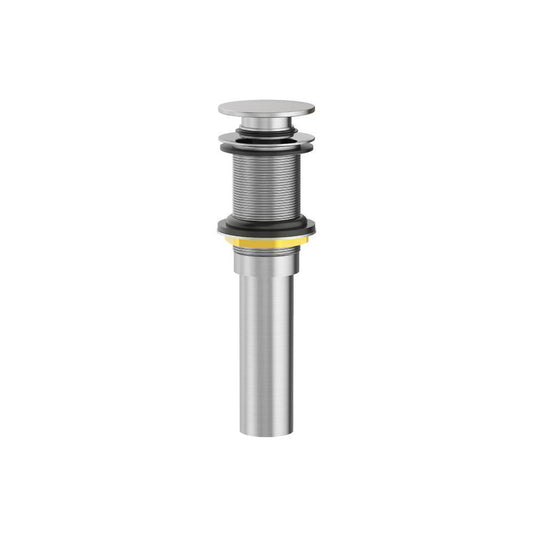 Flusso Faucets Universal Fixtures 1-1/4" Pop-up Drain Assembly Without Overflow in Brushed Nickel