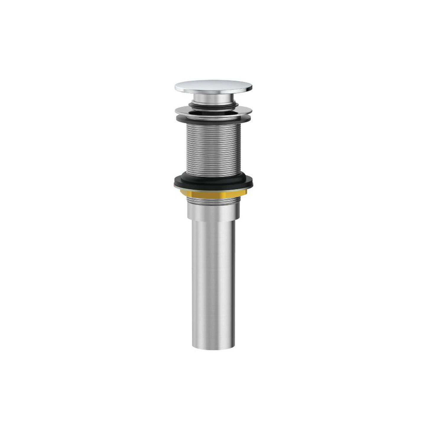 Flusso Faucets Universal Fixtures 1-1/4" Pop-up Drain Assembly Without Overflow in Polished Nickel