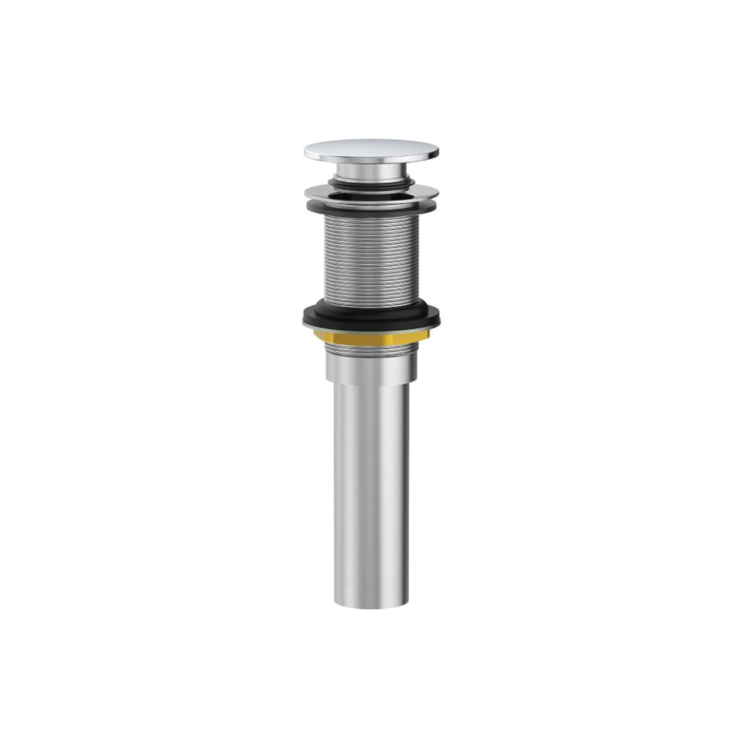 Flusso Faucets Universal Fixtures 1-1/4" Satin Brass PVD Pop-up Drain Assembly Without Overflow