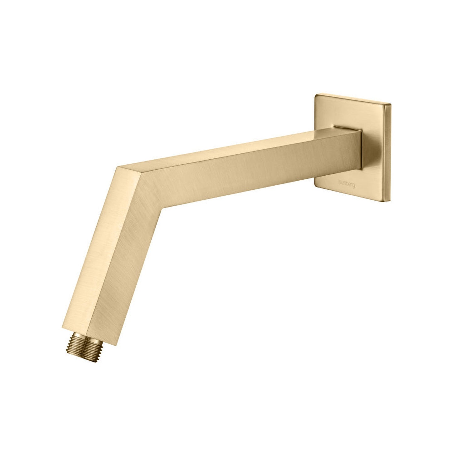Flusso Faucets Universal Fixtures 10" Brushed Bronze PVD Square Shower Arm With Flange With Flange