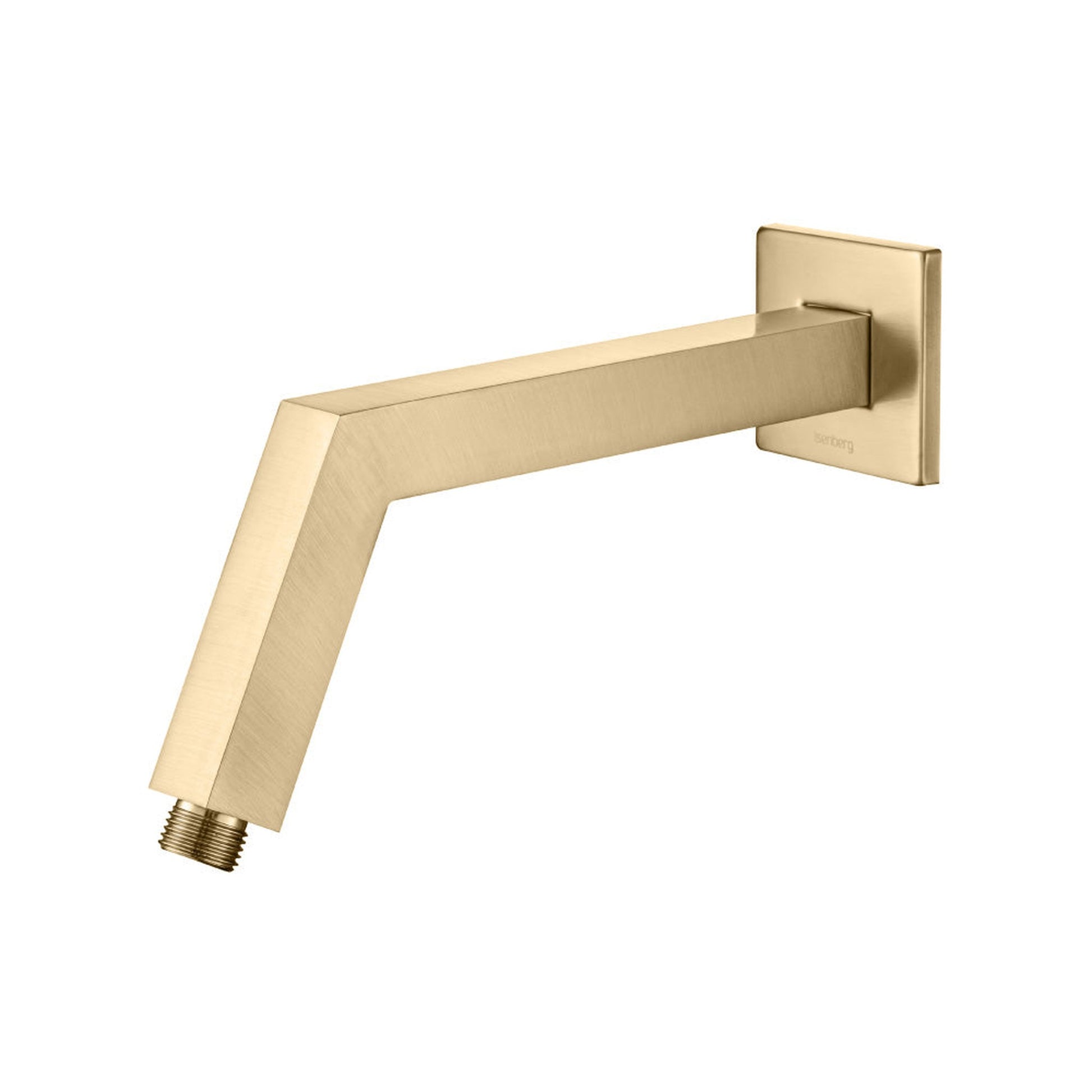 Flusso Faucets Universal Fixtures 10" Brushed Bronze PVD Square Shower Arm With Flange With Flange