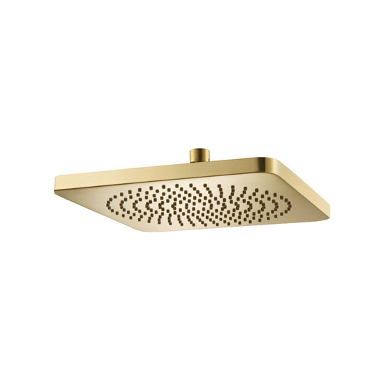 Flusso Faucets Universal Fixtures 10" Solid Brass Showerhead / Rainhead in Satin Brass