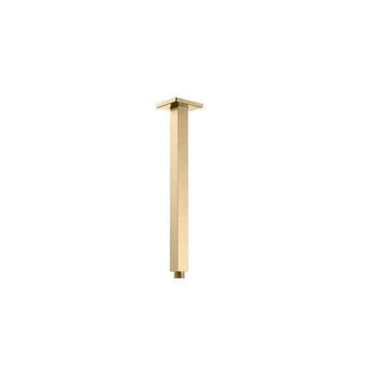 Flusso Faucets Universal Fixtures 12" Brushed Bronze PVD Ceiling Mount Shower Arm