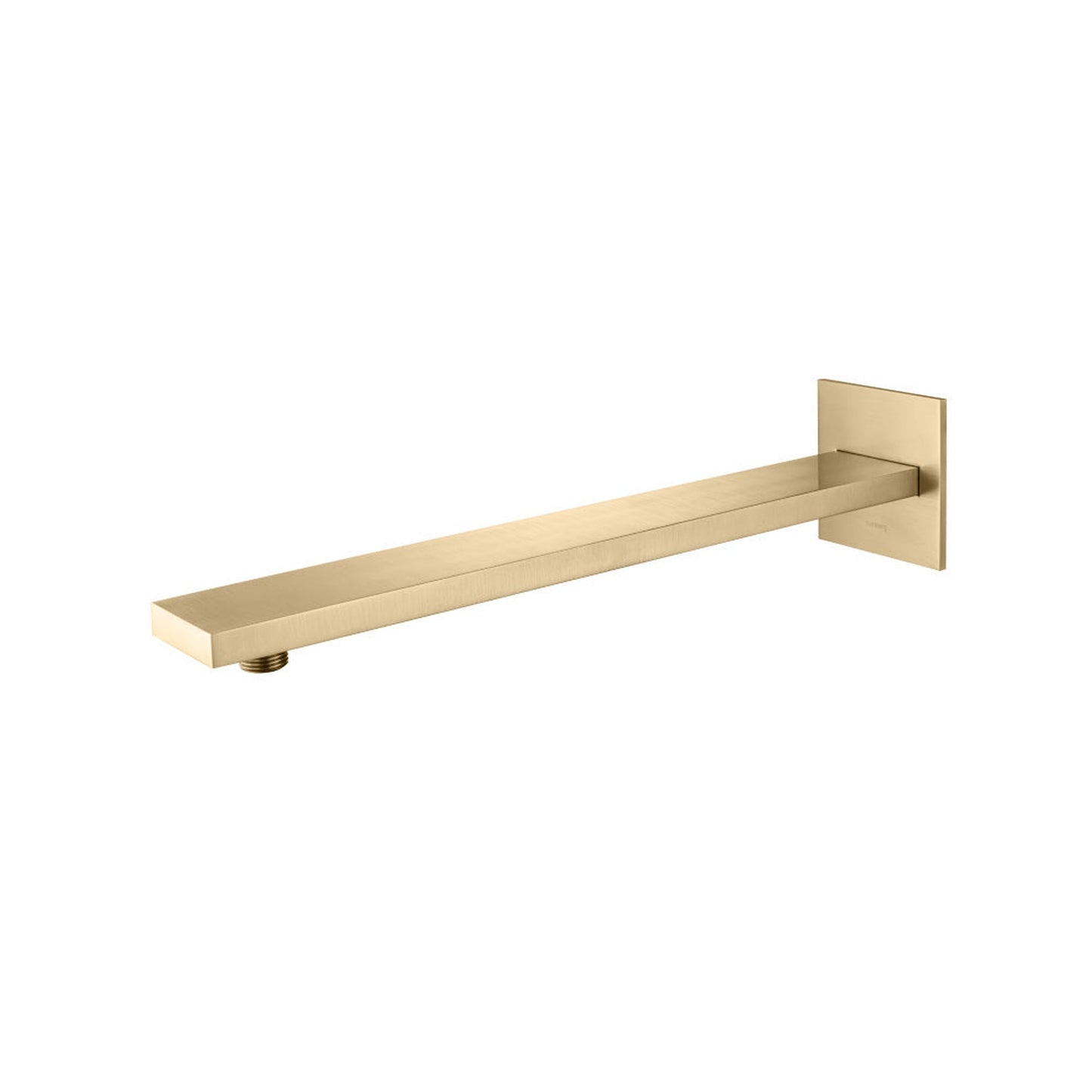 Flusso Faucets Universal Fixtures 16" Brushed Bronze PVD Wall Mount Shower Arm With Flange