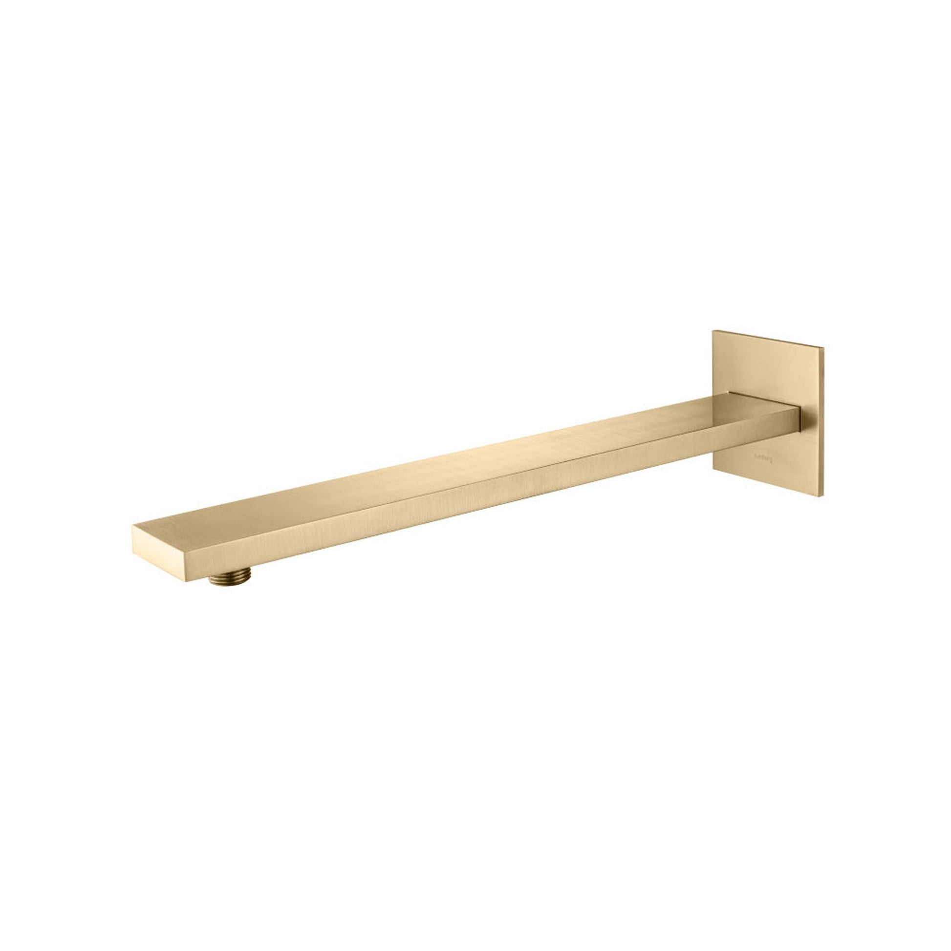 Flusso Faucets Universal Fixtures 16" Brushed Bronze PVD Wall Mount Shower Arm With Flange