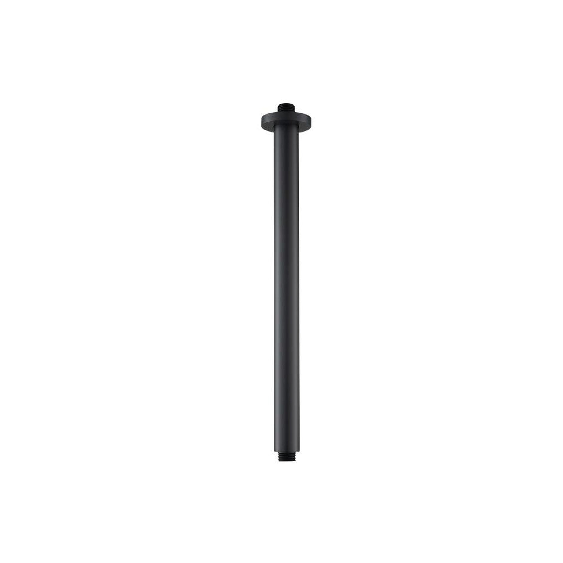 Flusso Faucets Universal Fixtures 16" Ceiling Mount Shower Arm in Matte Black (100.16CSAMB)