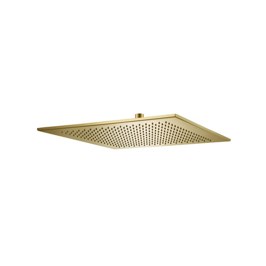 Flusso Faucets Universal Fixtures 16" Solid Brass Rain Shower Head in Satin Brass