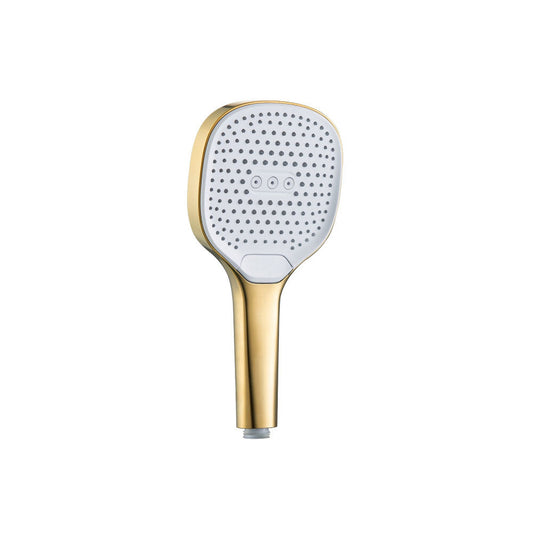 Flusso Faucets Universal Fixtures 3-Function 120MM ABS Hand Held Shower Head in Satin Brass