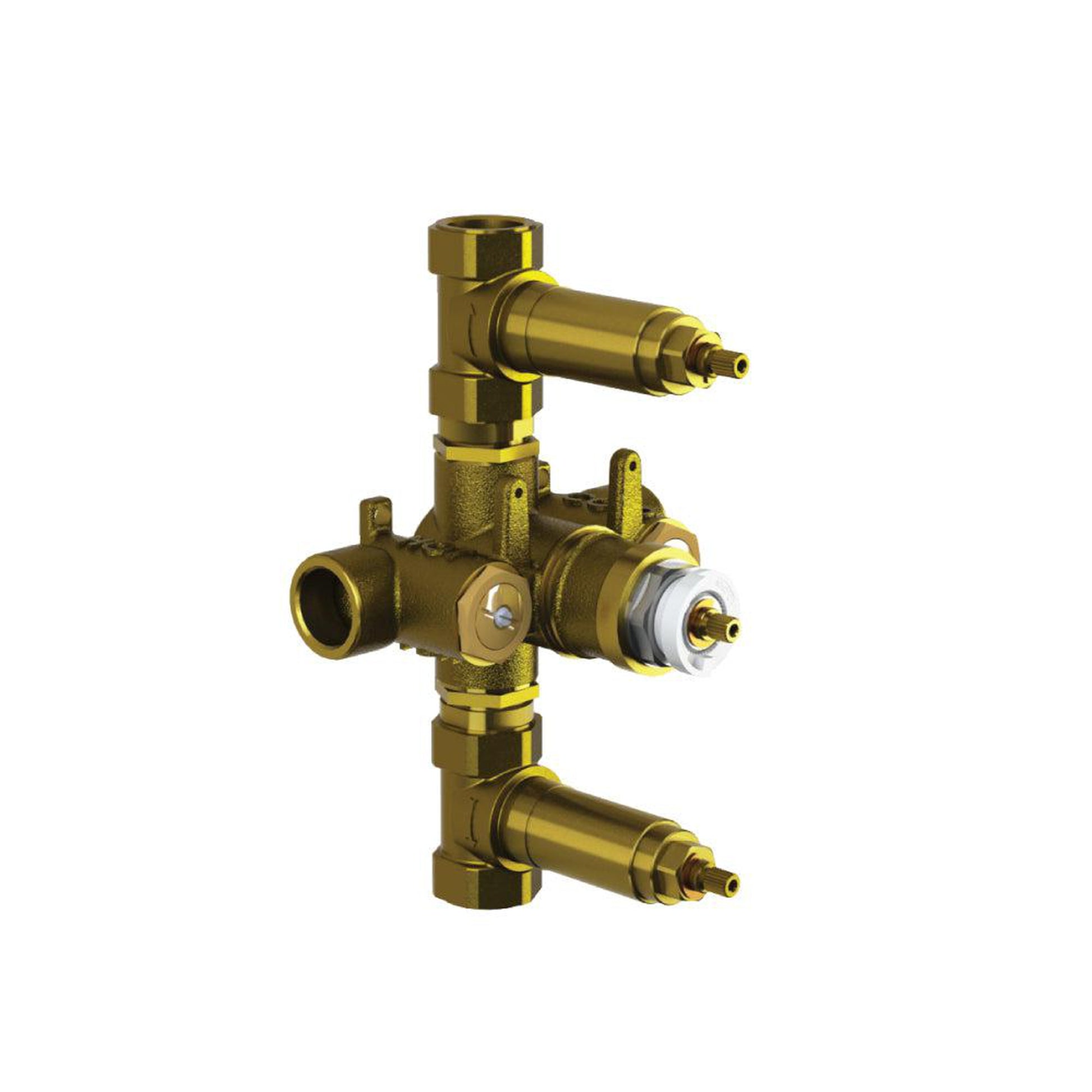 Flusso Faucets Universal Fixtures 3/4" Two Output Thermostatic Valve (TVH.4401)