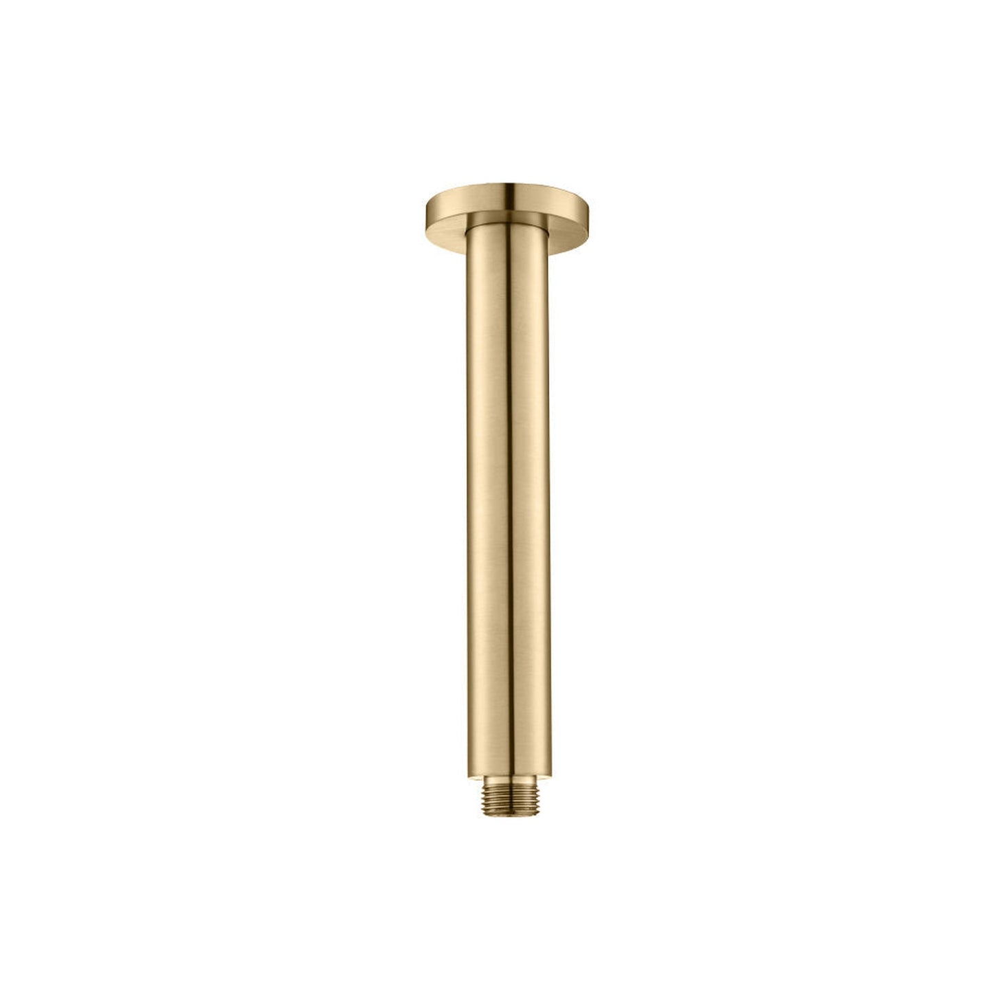 Flusso Faucets Universal Fixtures 6" Brushed Bronze PVD Ceiling Mount Shower Arm