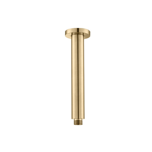 Flusso Faucets Universal Fixtures 6" Brushed Bronze PVD Ceiling Mount Shower Arm