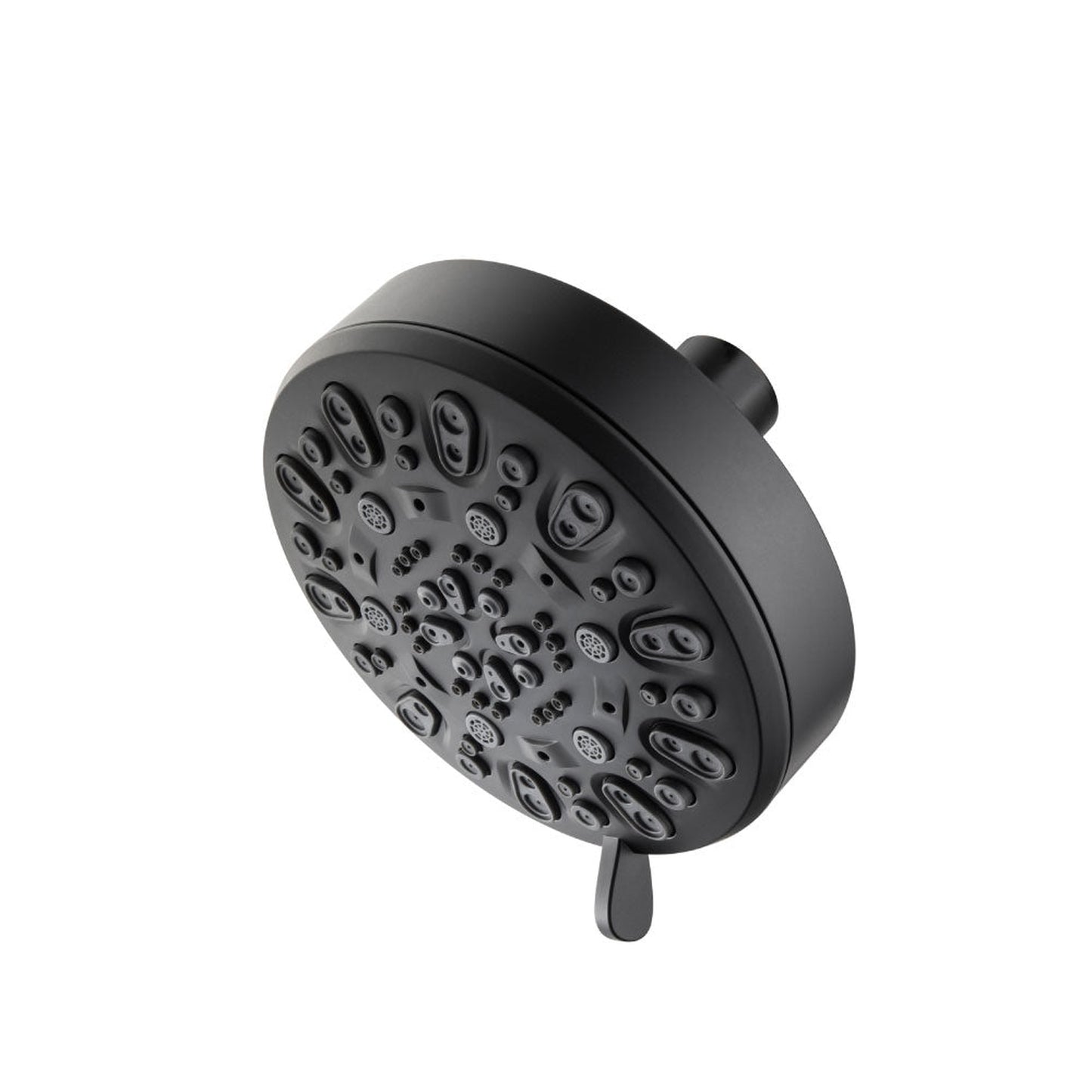 Flusso Faucets Universal Fixtures 6-Function ABS Showerhead in Matte Black