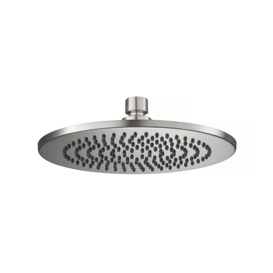 Flusso Faucets Universal Fixtures 8" Round Solid Brass Showerhead / Rainhead in Brushed Nickel