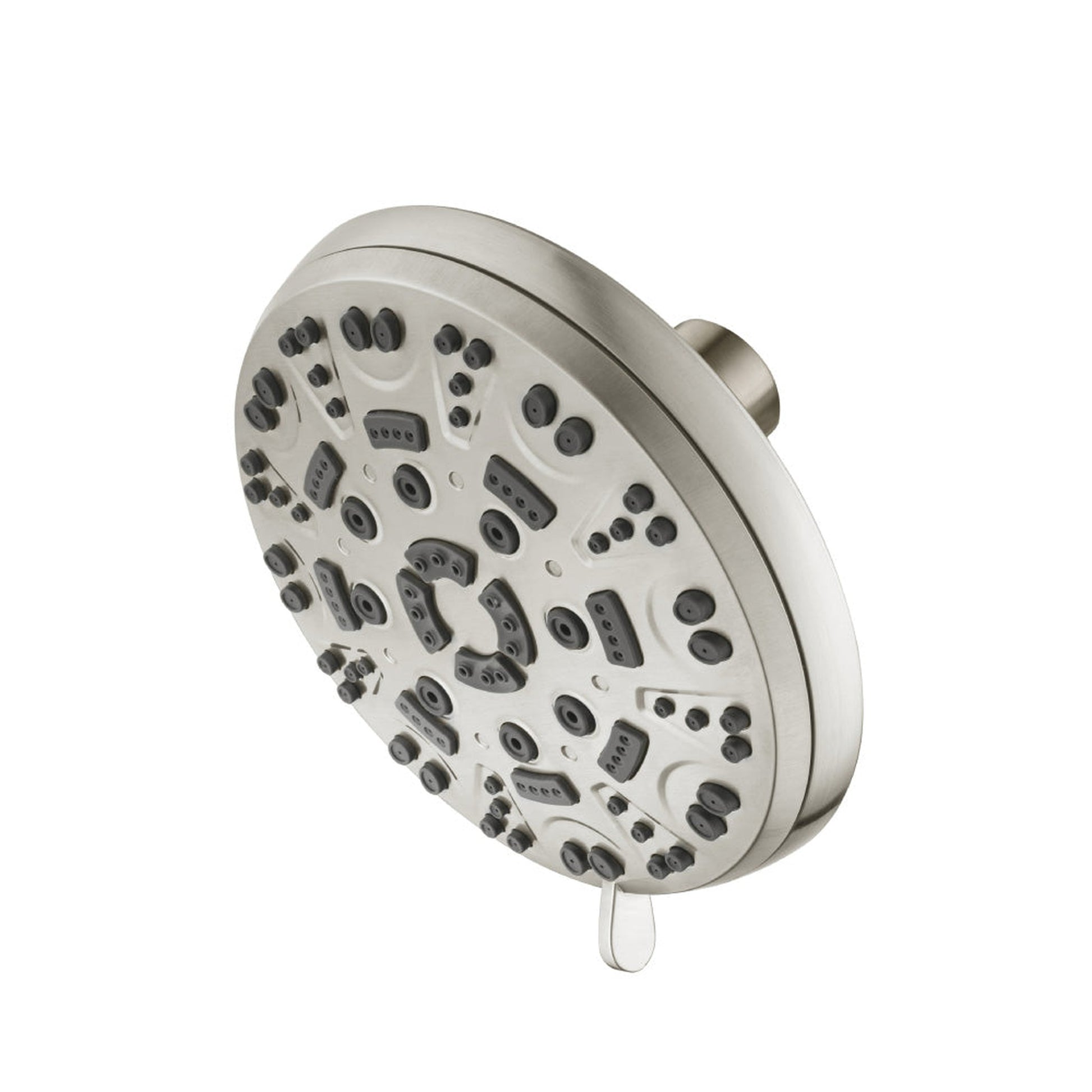Flusso Faucets Universal Fixtures Brushed Nickel PVD 6-Function ABS Shower Head