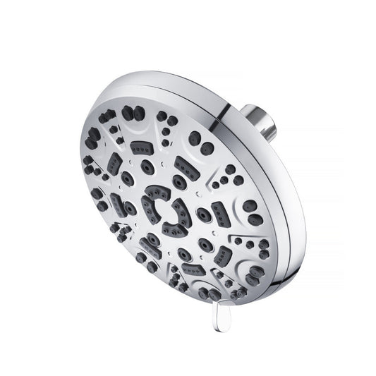 Flusso Faucets Universal Fixtures Chrome 6-Function ABS Shower Head