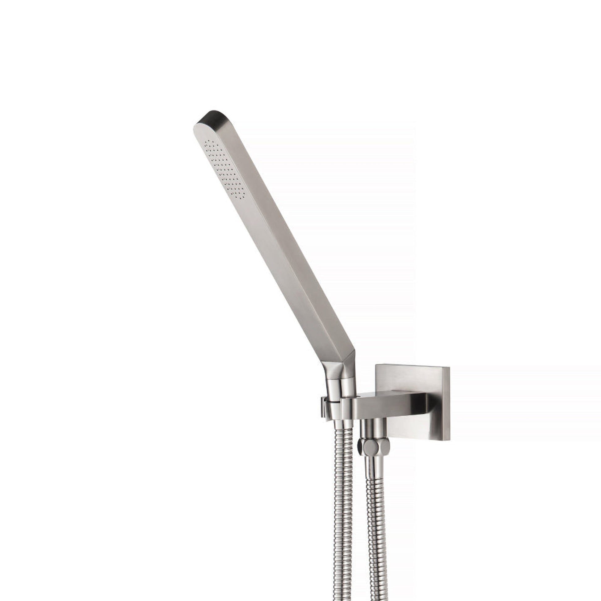 Flusso Faucets Universal Fixtures Hand Shower Set With Holder and Elbow Combo in Brushed Nickel (SHS.1028BN)