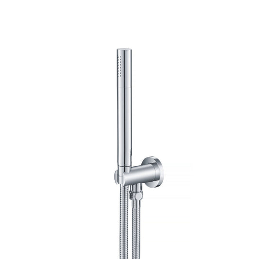 Flusso Faucets Universal Fixtures Hand Shower Set With Holder and Elbow Combo in Polished Nickel (SHS.1024PN)