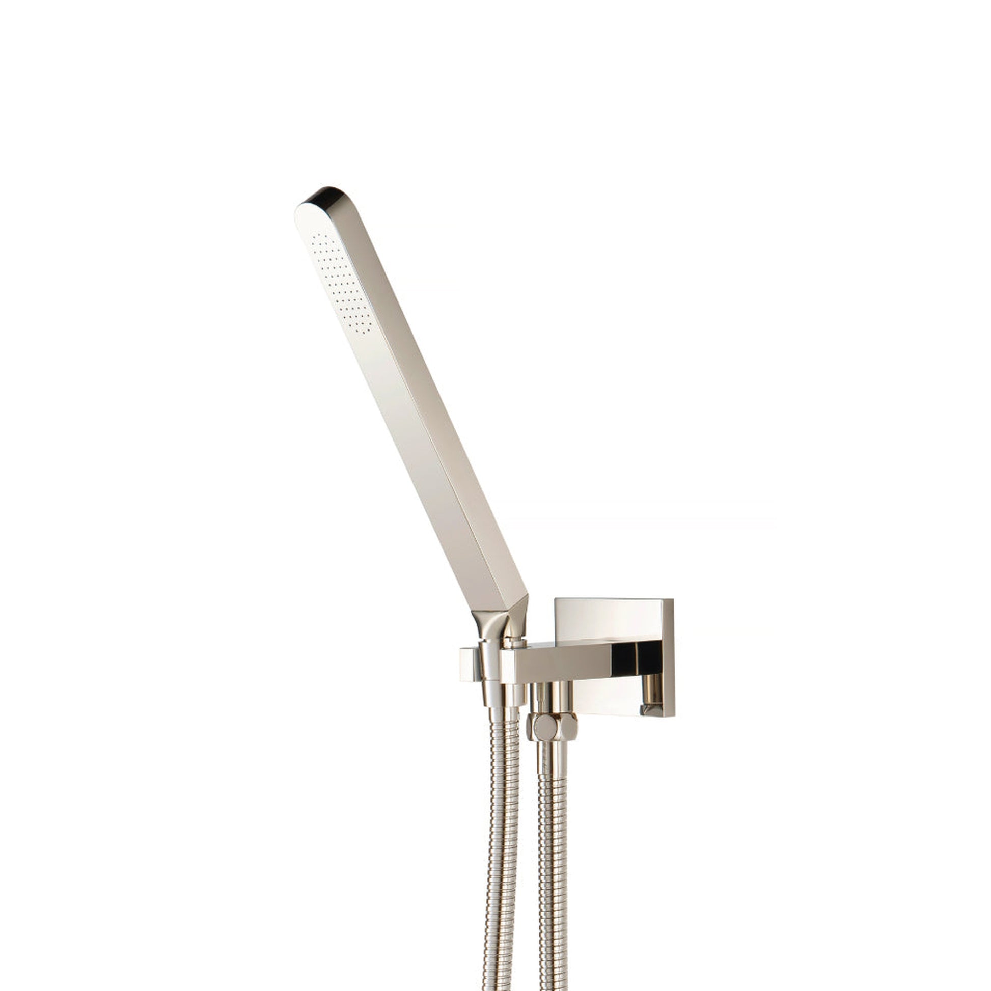 Flusso Faucets Universal Fixtures Hand Shower Set With Holder and Elbow Combo in Polished Nickel (SHS.1028PN)