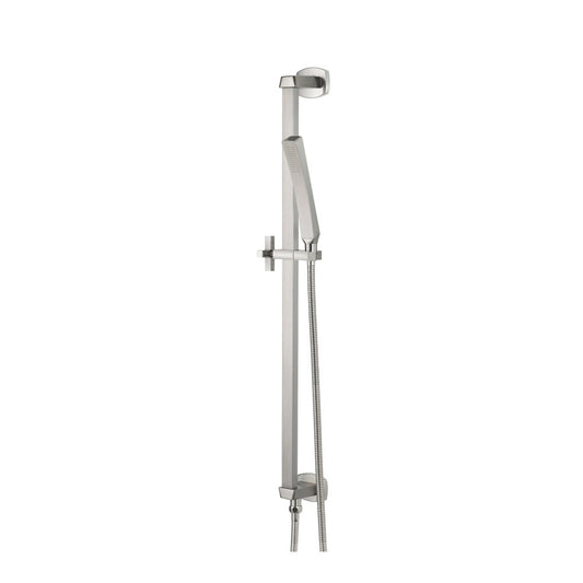Flusso Faucets Universal Fixtures Hand Shower Set With Slide Bar, Integrated Elbow and Hose in Brushed Nickel (240.2016BN)