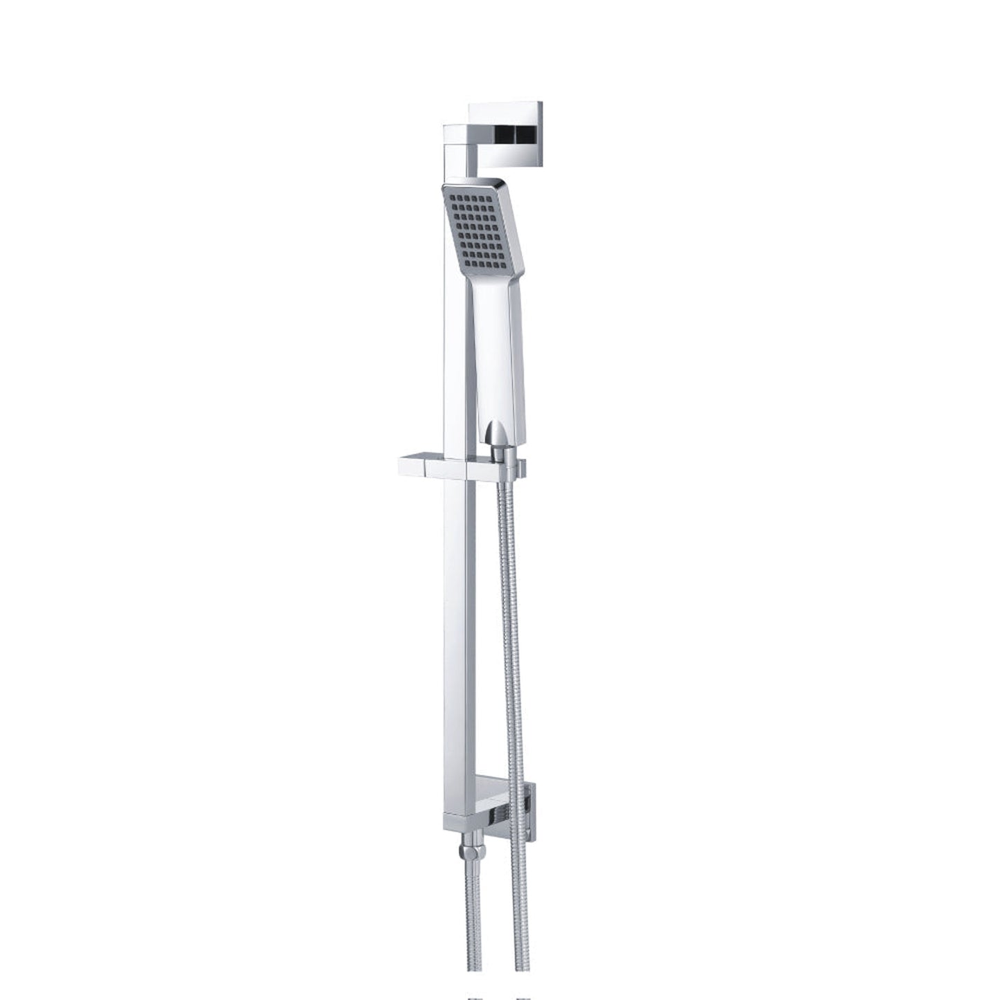 Flusso Faucets Universal Fixtures Hand Shower Set With Slide Bar, Integrated Elbow and Hose in Brushed Nickel (SHS.2015BN)