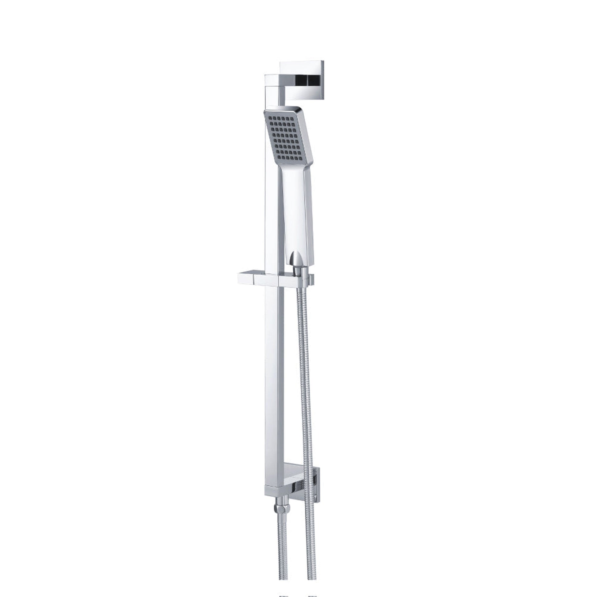Flusso Faucets Universal Fixtures Hand Shower Set With Slide Bar, Integrated Elbow and Hose in Brushed Nickel (SHS.2015BN)
