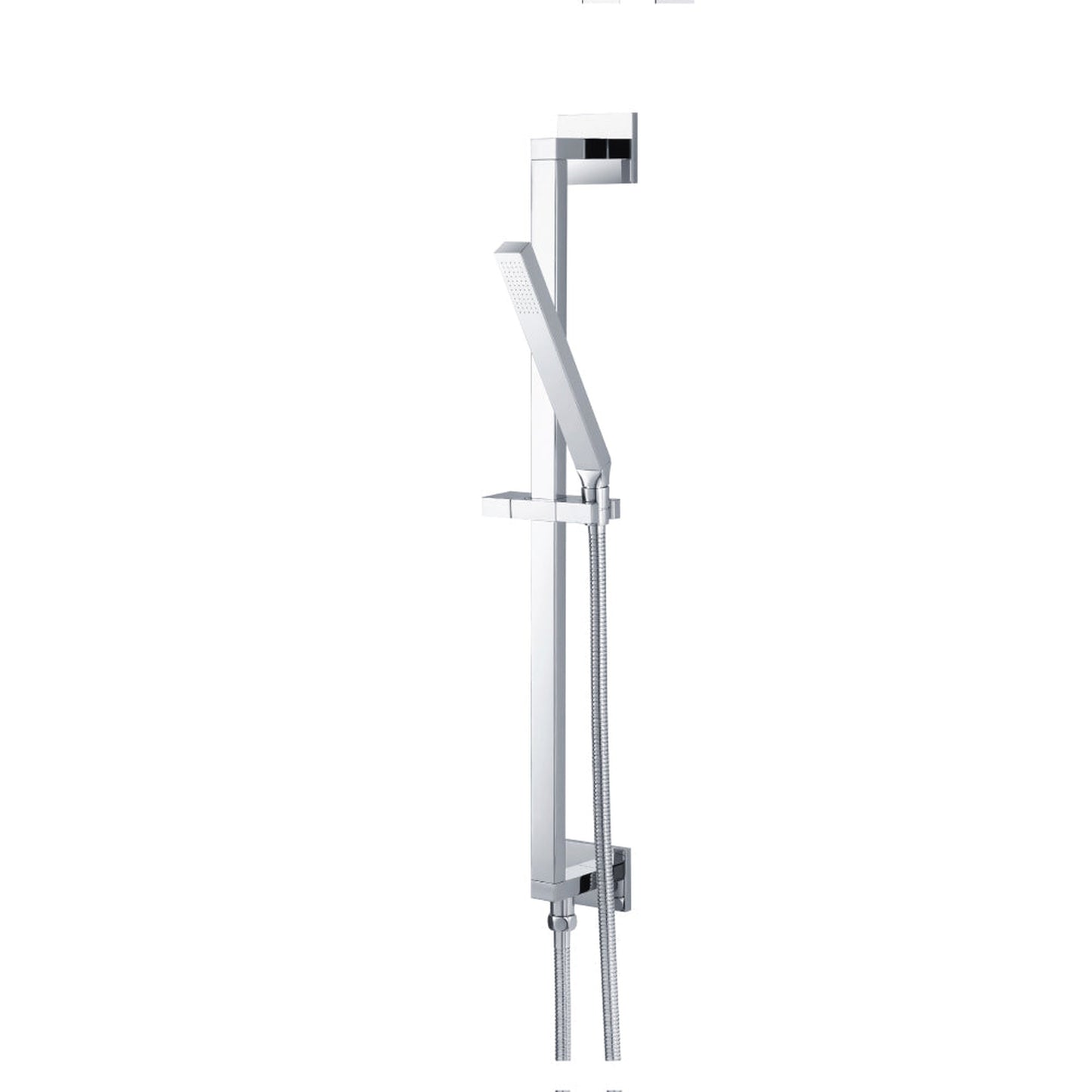 Flusso Faucets Universal Fixtures Hand Shower Set With Slide Bar, Integrated Elbow and Hose in Chrome (SHS.2016CP)