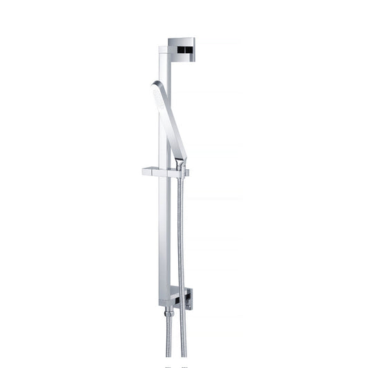 Flusso Faucets Universal Fixtures Hand Shower Set With Slide Bar, Integrated Elbow and Hose in Matte Black (SHS.2018MB)