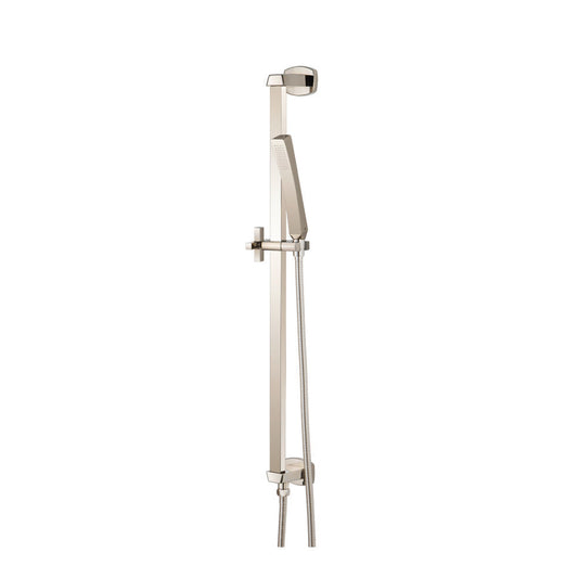 Flusso Faucets Universal Fixtures Hand Shower Set With Slide Bar, Integrated Elbow and Hose in Polished Nickel (240.2016PN)