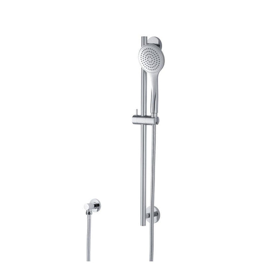 Flusso Faucets Universal Fixtures Hand Shower Set With Slide Bar and Elbow in Chrome (SHS.1010CP)