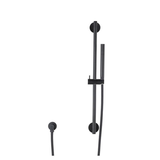 Flusso Faucets Universal Fixtures Hand Shower Set With Slide Bar and Elbow in Matte Black (SHS.1014MB)