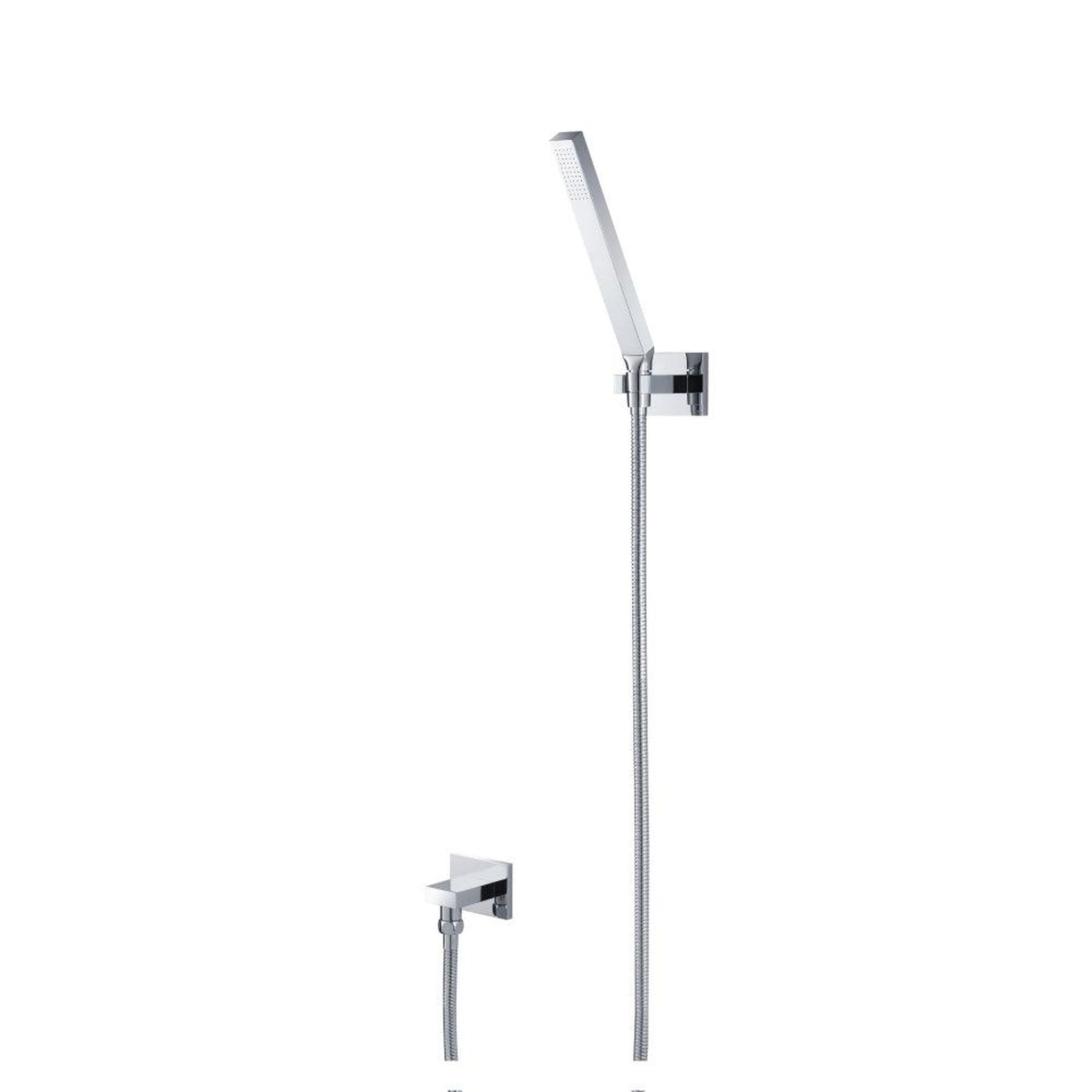 Flusso Faucets Universal Fixtures Hand Shower Set With Wall Elbow, Hol ...