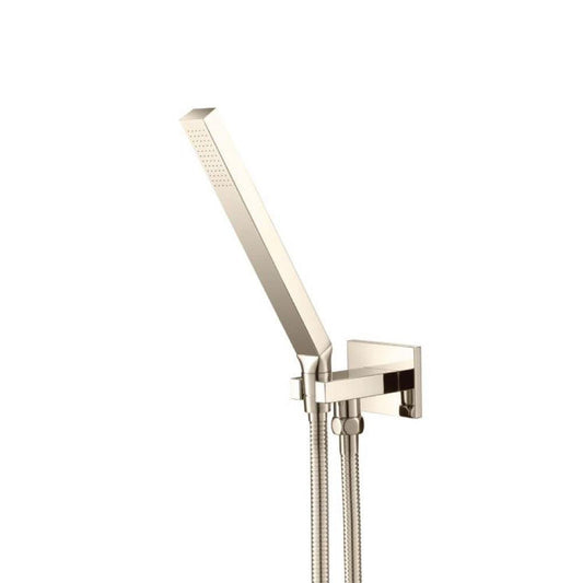 Flusso Faucets Universal Fixtures Hand Shower Set With Wall Elbow, Holder and Hose in Polished Nickel (HS1003PN)
