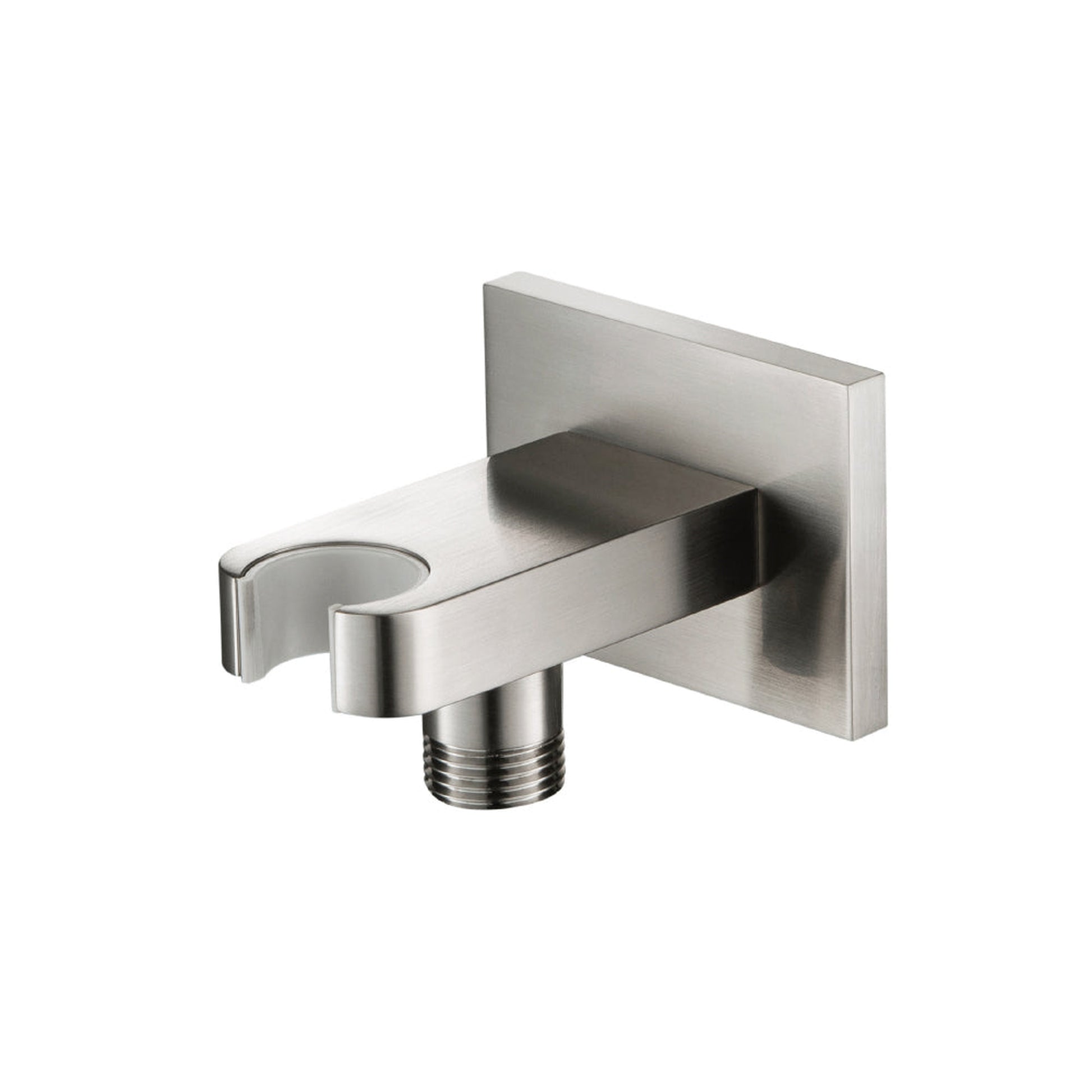 Flusso Faucets Universal Fixtures Wall Elbow With Combo Holder in Brushed Nickel (HS8007BN)