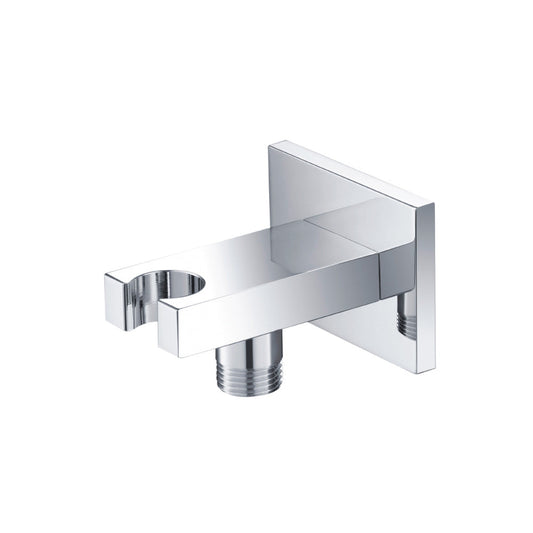 Flusso Faucets Universal Fixtures Wall Elbow With Combo Holder in Chrome (HS8006CP)