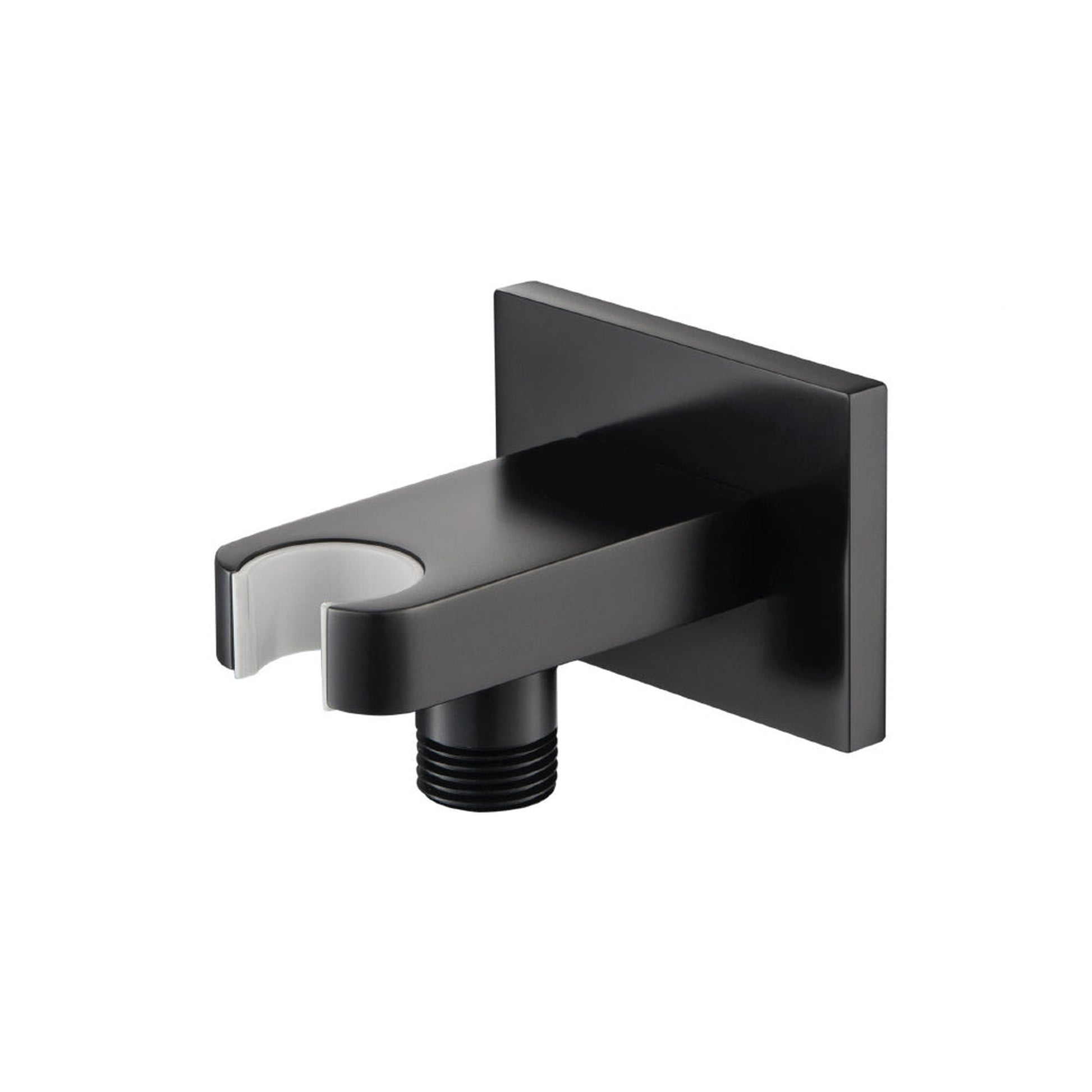 Flusso Faucets Universal Fixtures Wall Elbow With Combo Holder in Matte Black (HS8007MB)