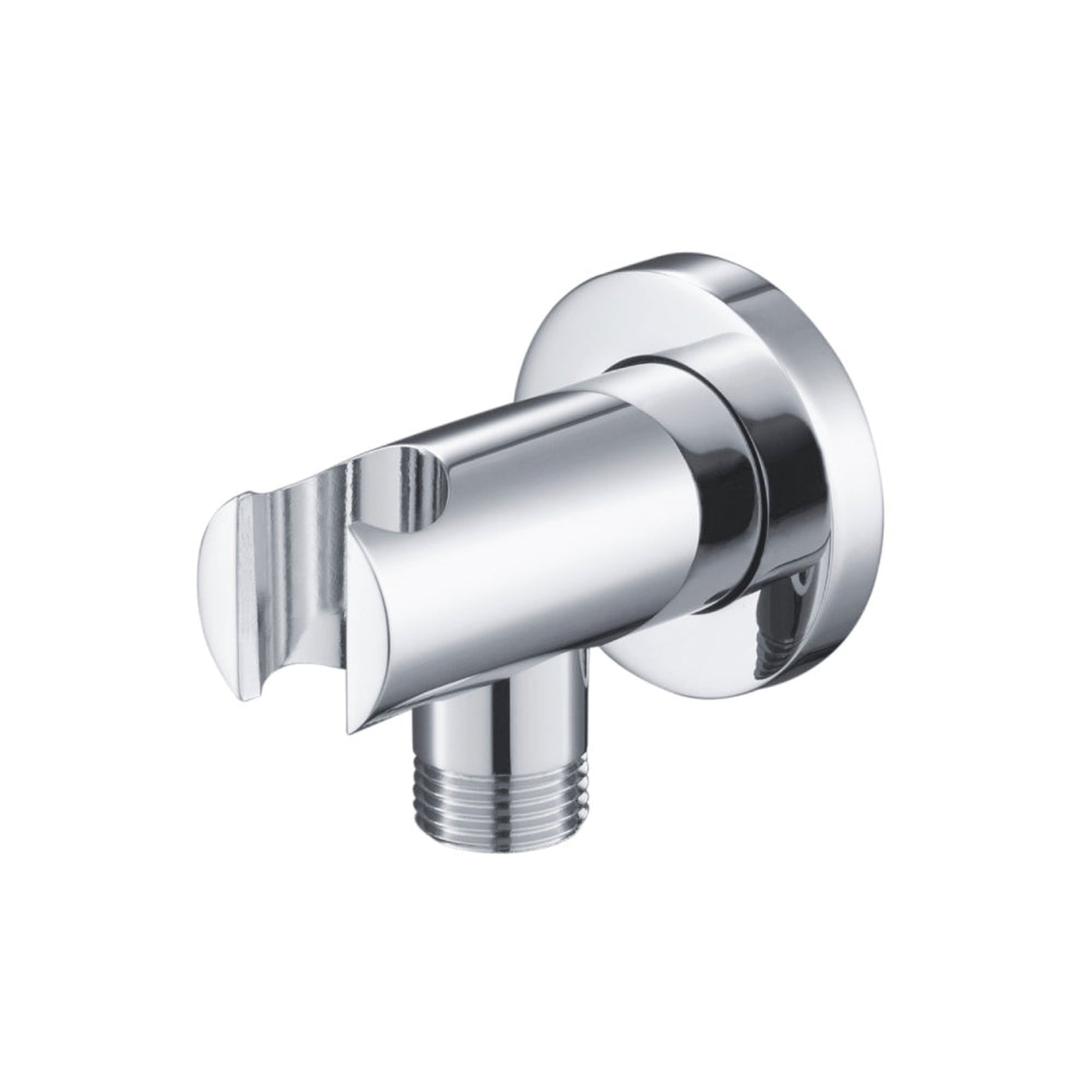 Flusso Faucets Universal Fixtures Wall Elbow With Holder in Chrome